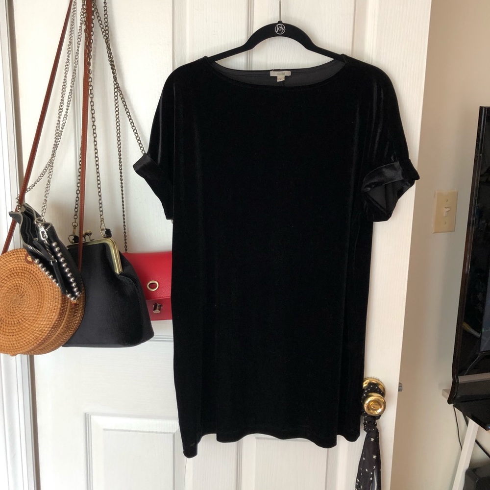 Velvet T-shirt Dress